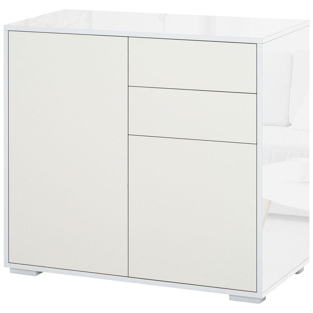 Aparador para salón 79x36x74 cm color blanco Homcom