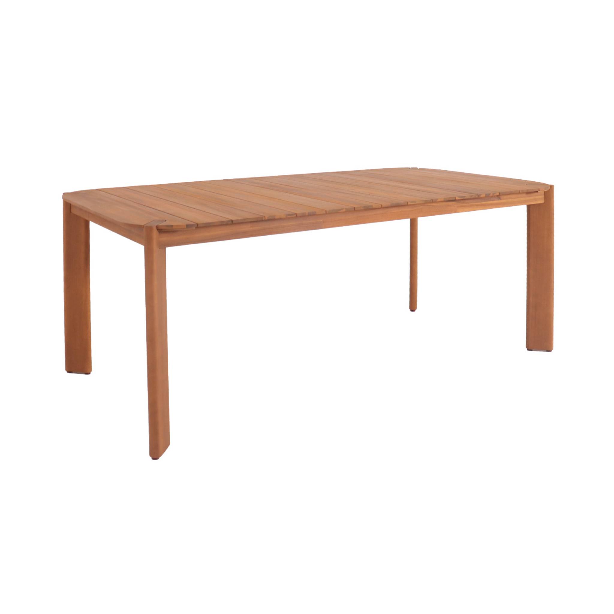 Mesa de jardín de madera de acacia, 6 plazas natural 200x100x78 cm