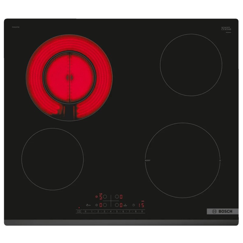 Vitrocerámica Bosch pkf631fp3e 60 cm 4 zonas negro
