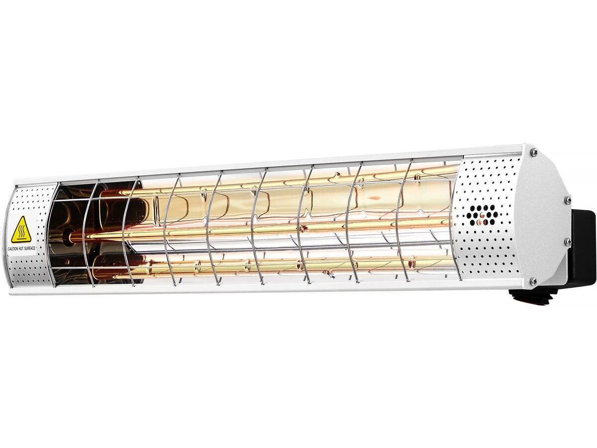 Calefactor de infrarrojos para terrazas - 2000w - plata