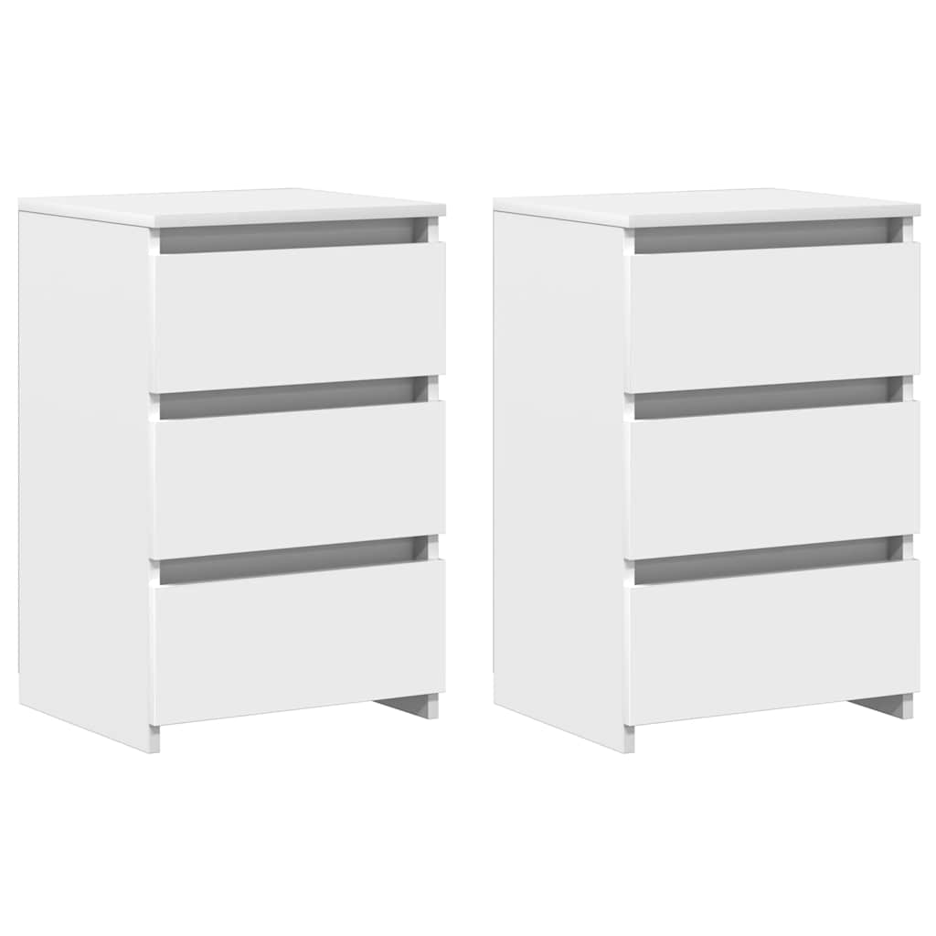 Casa lúmina - set de 2 mesita de noche blanco madeira 40 x 35 x 62,5 cm