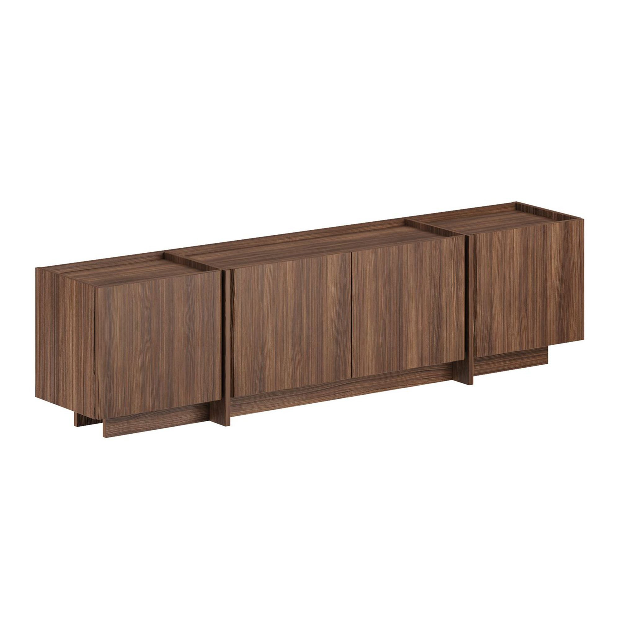 Mueble para la tele de madera <<lowen>> - 180 x 35 x 46 cm - nogal milano