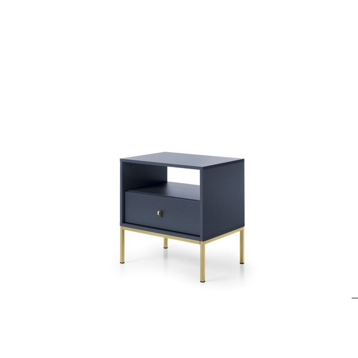Mesita de noche - 3xe living - 53,6×39×56,2 cm - azul marino - 1 cajón y es