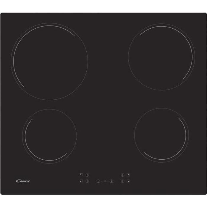 Placa de cocción vitrocerámica candy ch64ccb - 4 fuegos - l 59 cm - negro