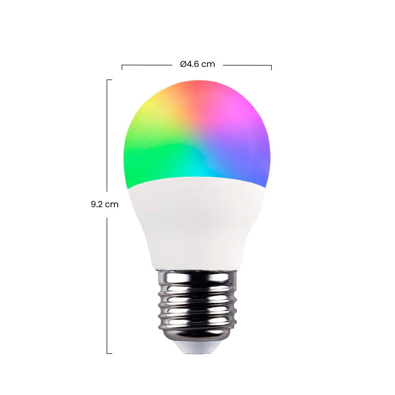 Bombilla LED wifi inteligente E27 5W 470LM CCT (2700-6500K) dimable & RGB