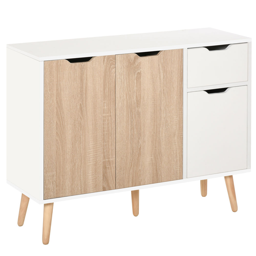 Aparador 90x30x72 cm bicolor Homcom, hogar - muebles de comedor
