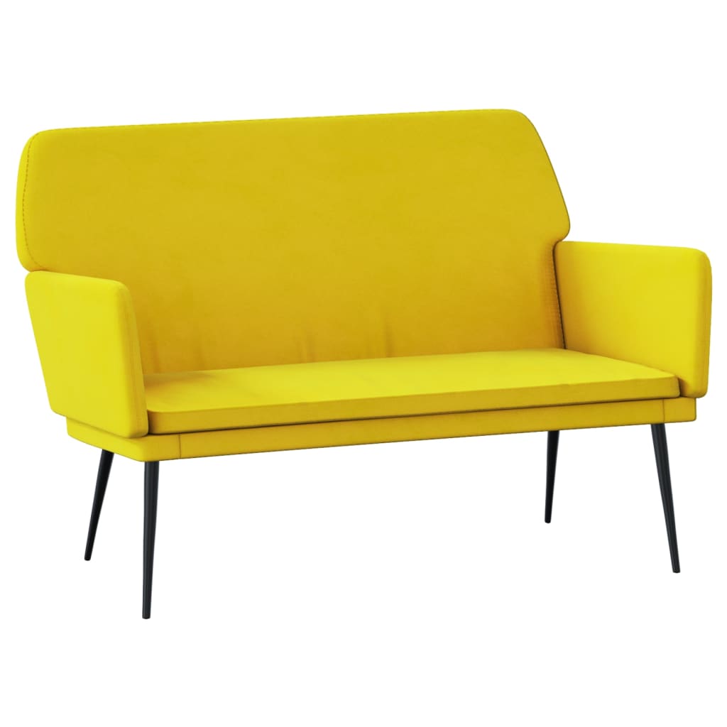Banco/banqueta 108 x 79 x 79 cm terciopelo amarillo