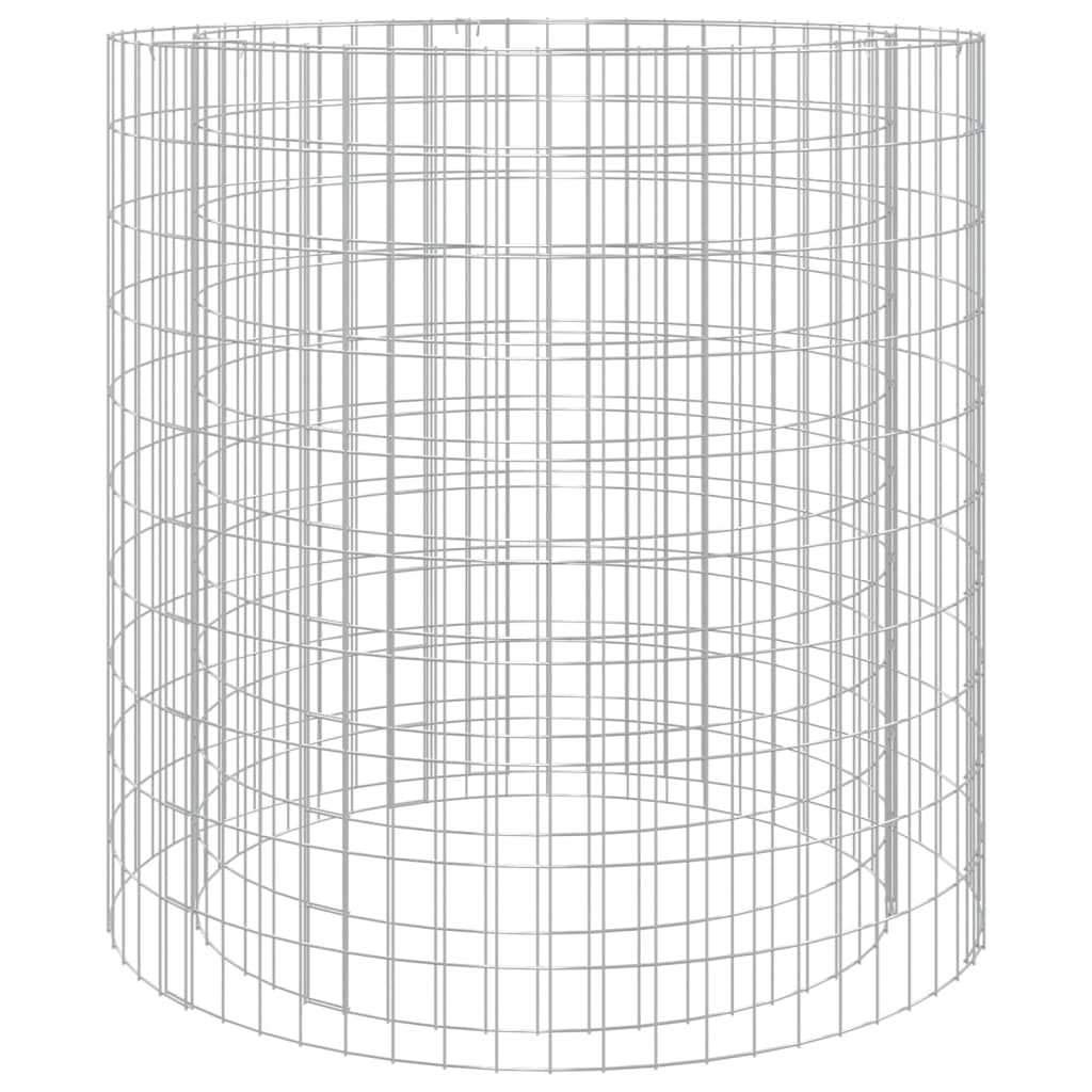 vidaXL brasero de gaviones hierro galvanizado ø100 cm