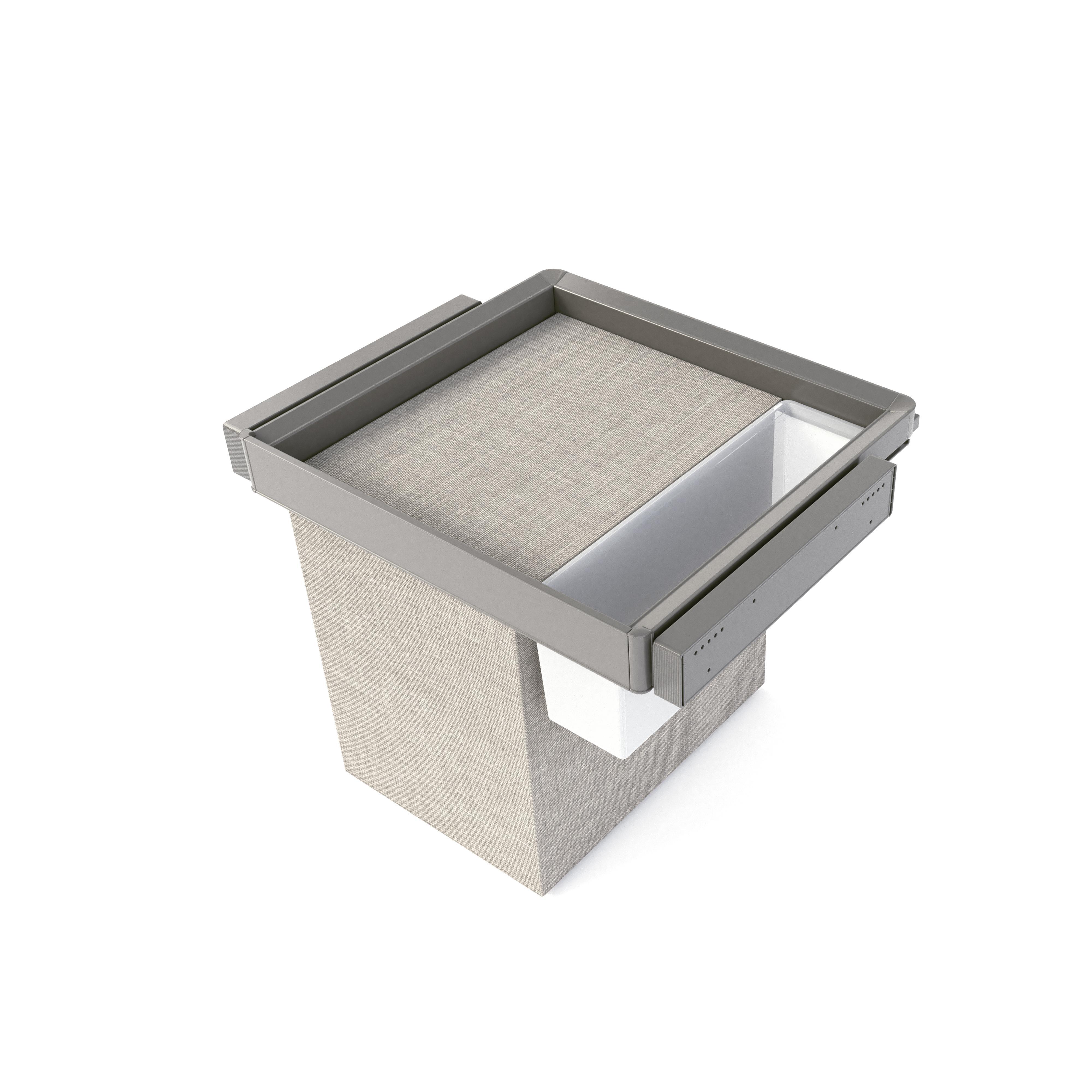 Kit de bandeja auxiliar, cesto y bastidor regulable quartz para armarios,