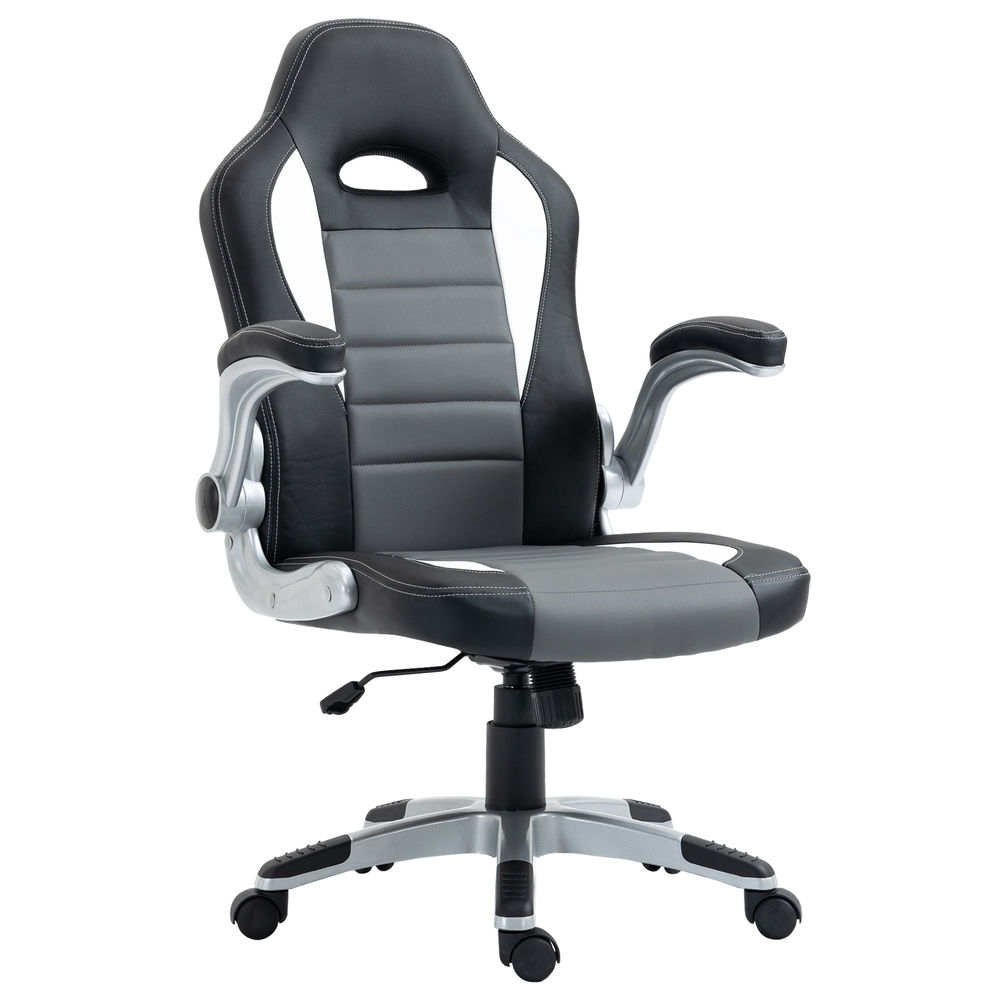 Silla de oficina 65x69x122 cm cuero de pu, espuma, nylon multicolor Homcom