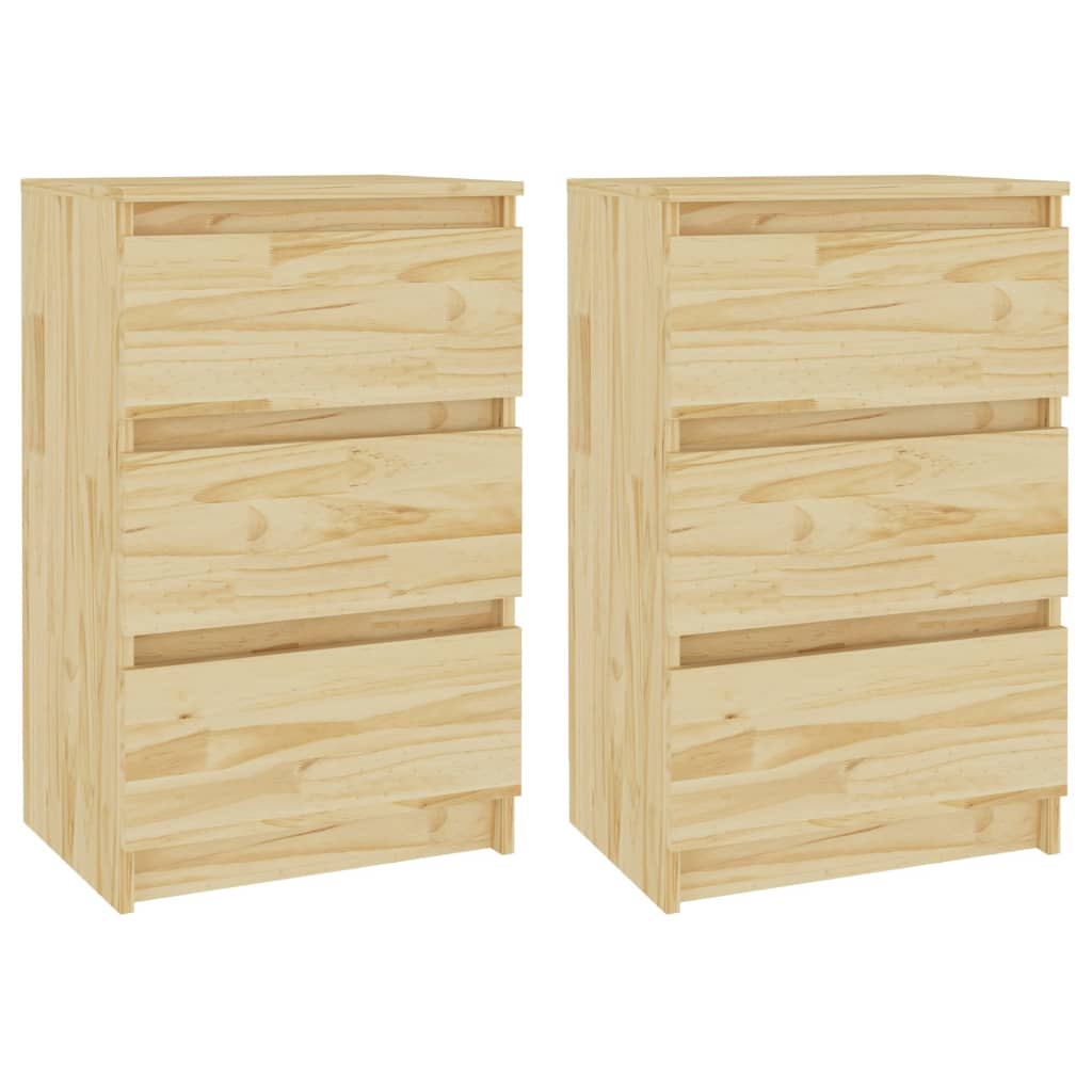 Casa lúmina - set de 2 mesita de noche madera madeira 40 x 29,5 x 64 cm