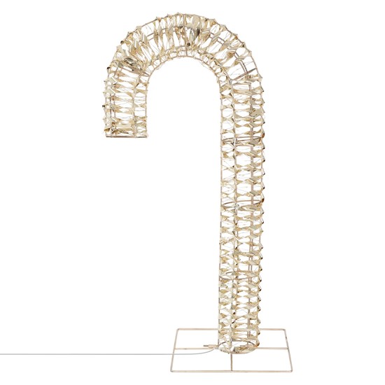 Bastón de caramelo 400LEDs en dorado decoración navideña interior/exterior