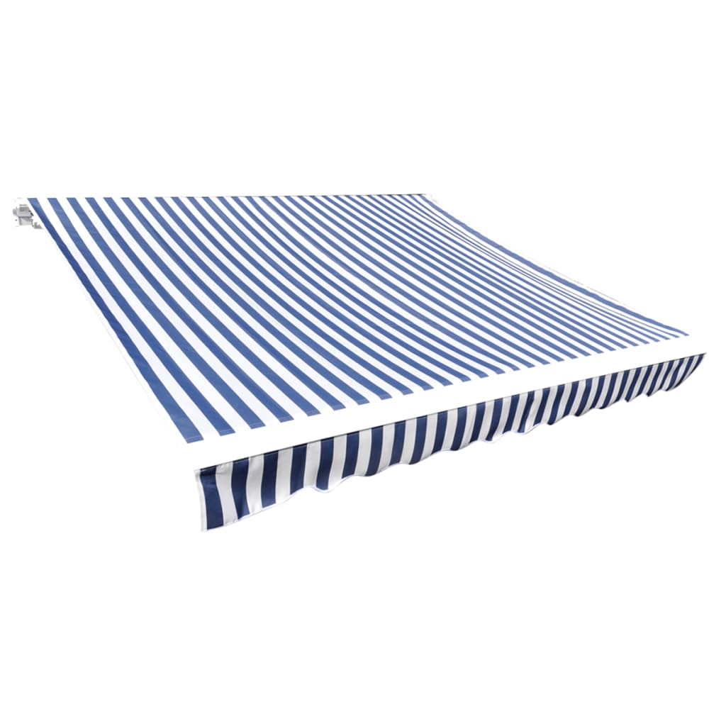 vidaXL toldo de lona azul y blanco 3x2,5 m sin armazón