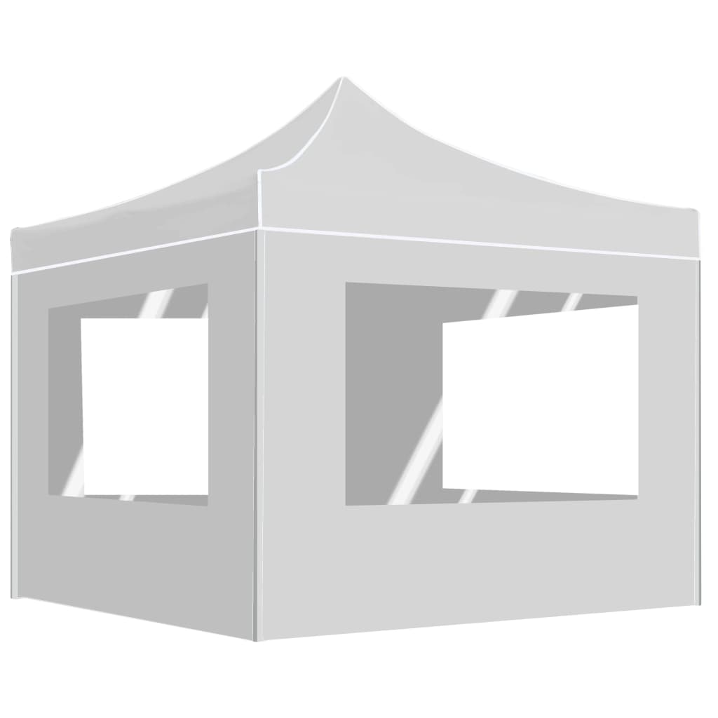 vidaXL carpa plegable profesional con paredes aluminio blanco 2x2 m