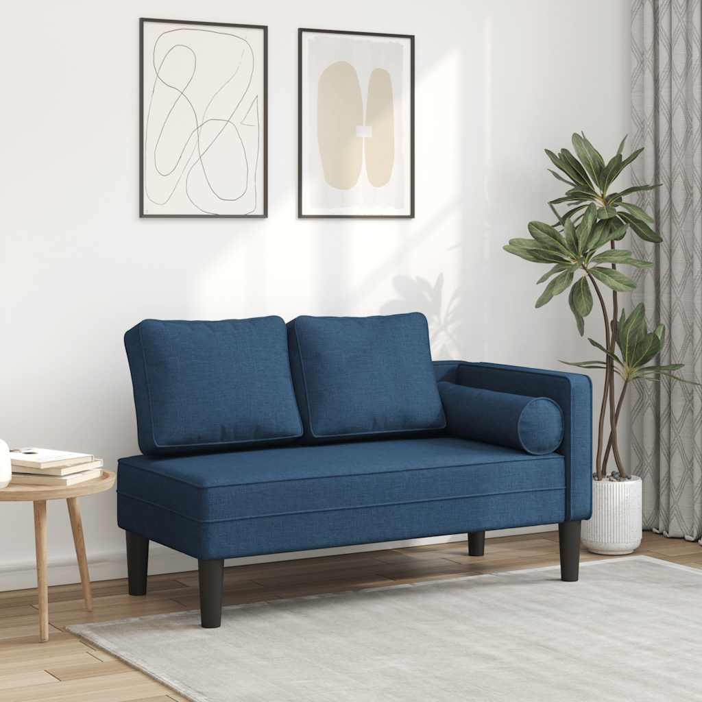 Sofá diván con cojines tela azul oif773448