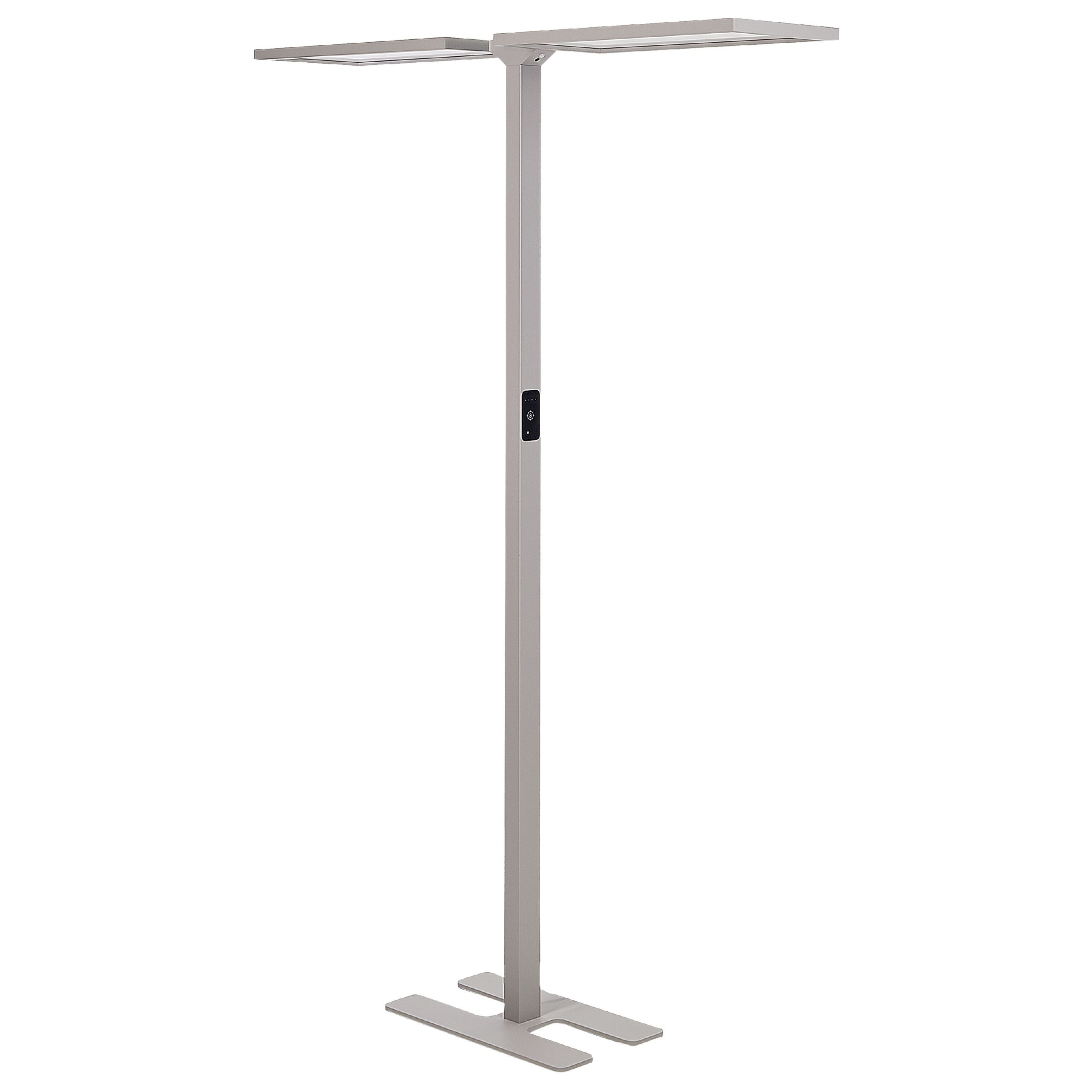 Lámpara LED de pie sculptor con sensor de movimiento metal plateado