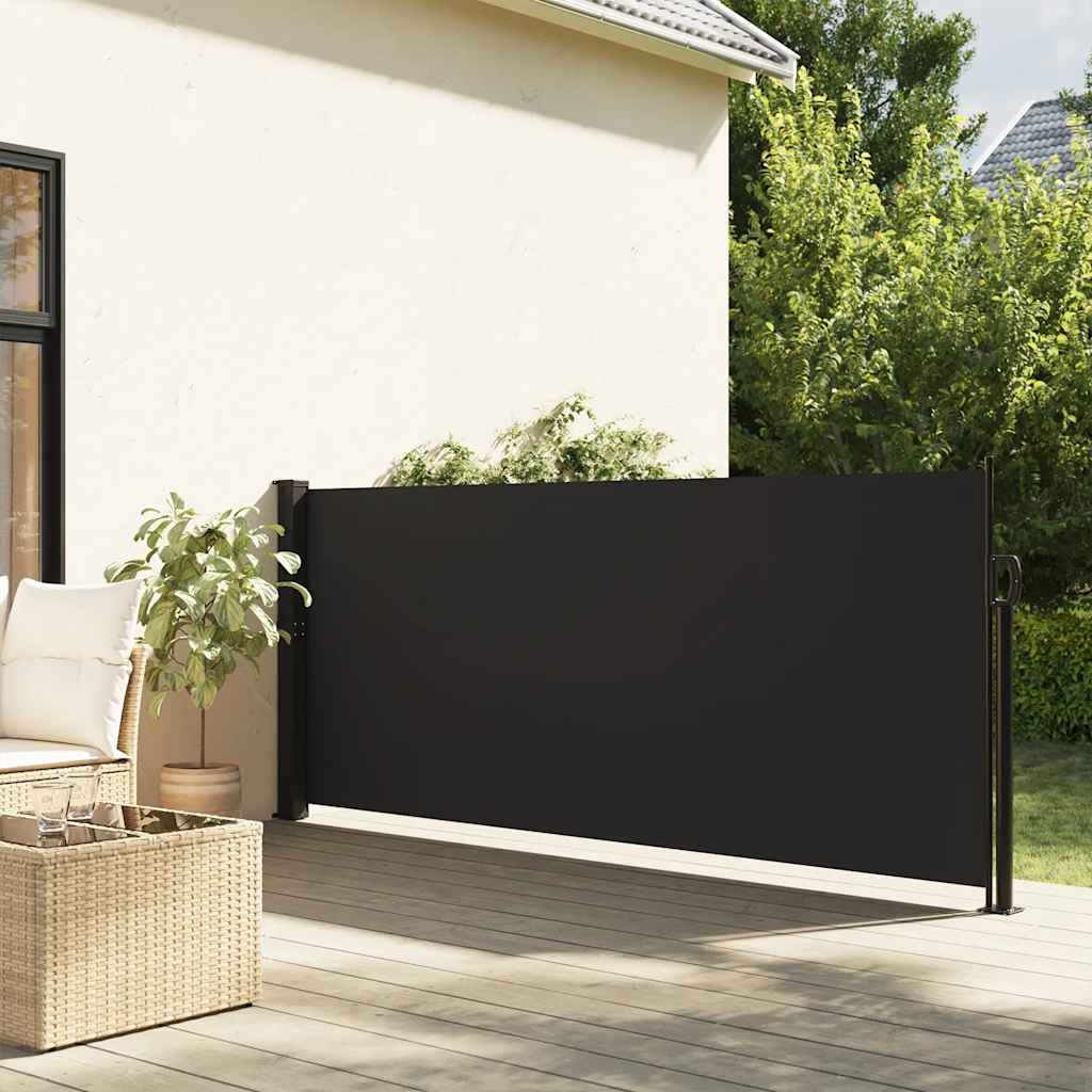 Pantalla de jardín, toldo lateral retráctil negro 120x500 cm ety5769069