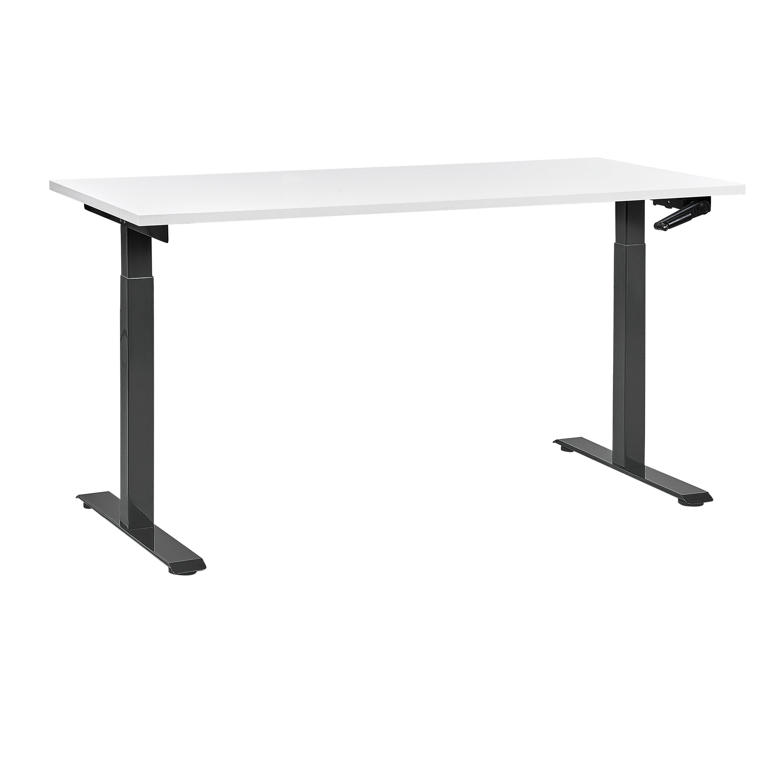 Escritorio de altura regulable manual destines 160 cm 72 cm blanco/negro