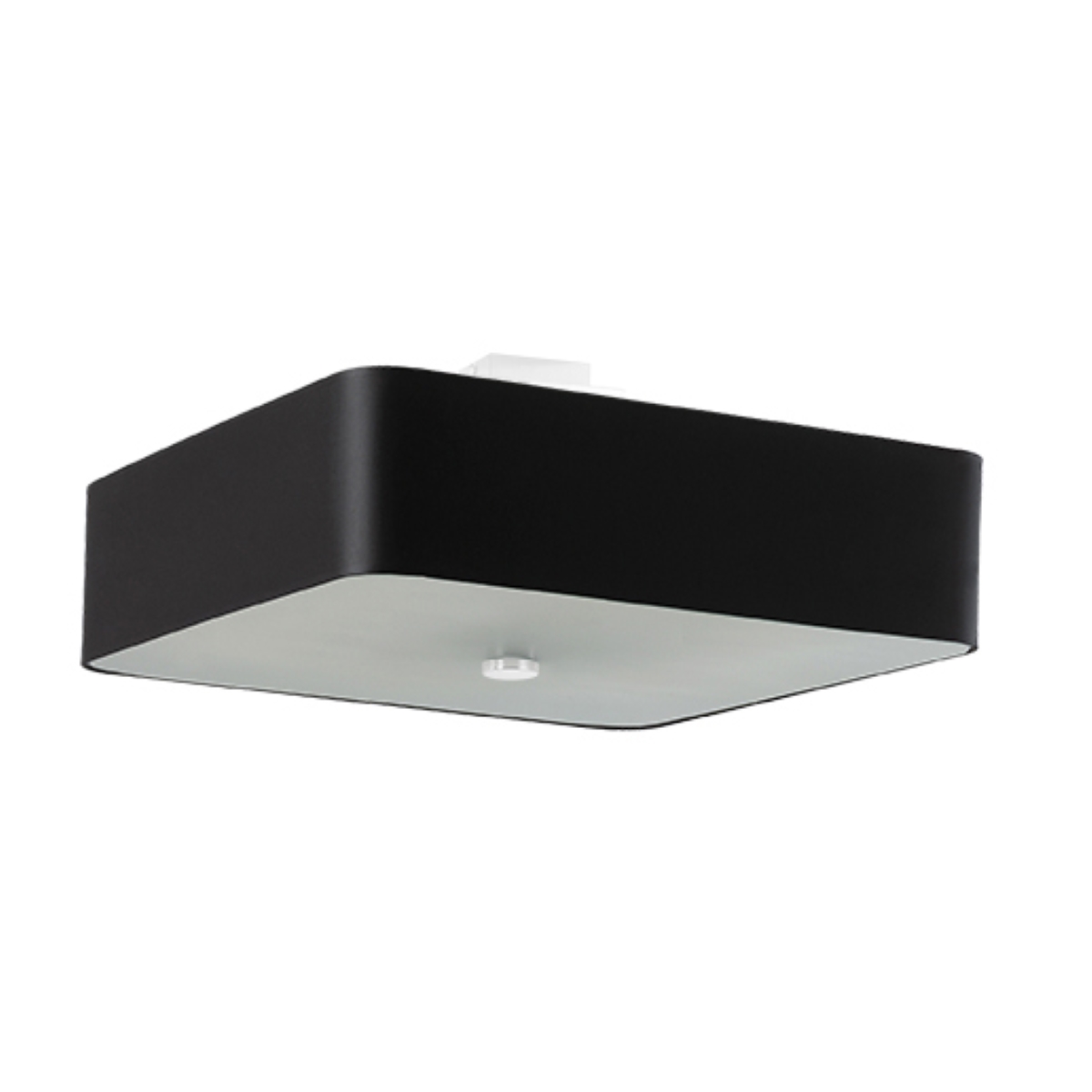 Lámpara de techo lokko 5 negro tela/vidrio/acero 55x25x55cm