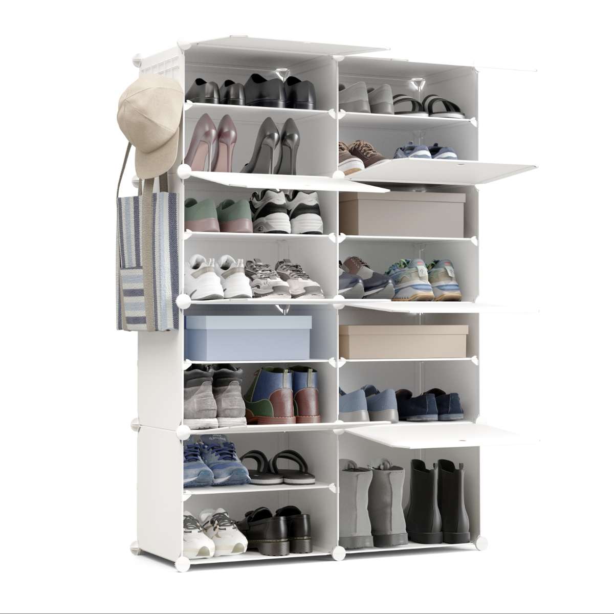 Newlux zapateros cube c8 8 compartimentos, 32 pares (83x32x125cm)