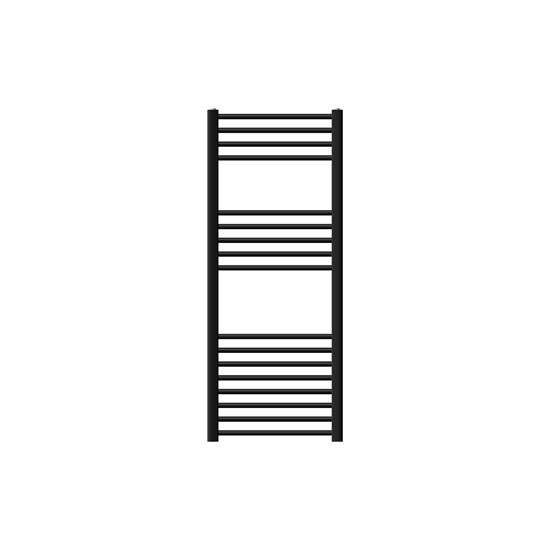 Radiador eléctrico de baño 500x1200mm negro curvado termostato 1200w