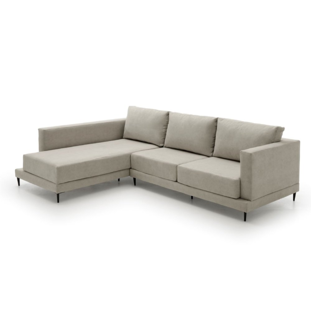 Sofa chaise longue gran diseño martina gris izquierda
