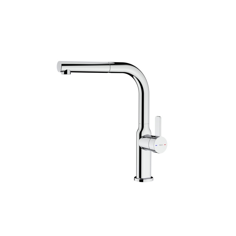 Grifo teka oval 938 cromo caño giratorio 360º aireador antical