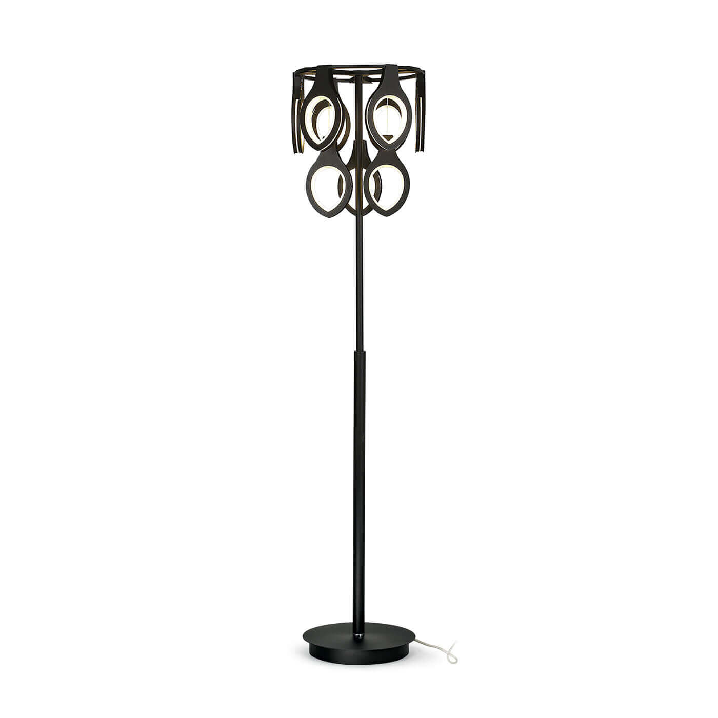 Lámpara de pie LED hoop 1 negro