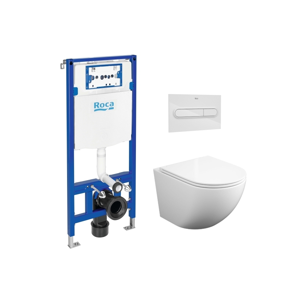 Roca duplo pl1 blanco + wc kp round smart 52 tornado