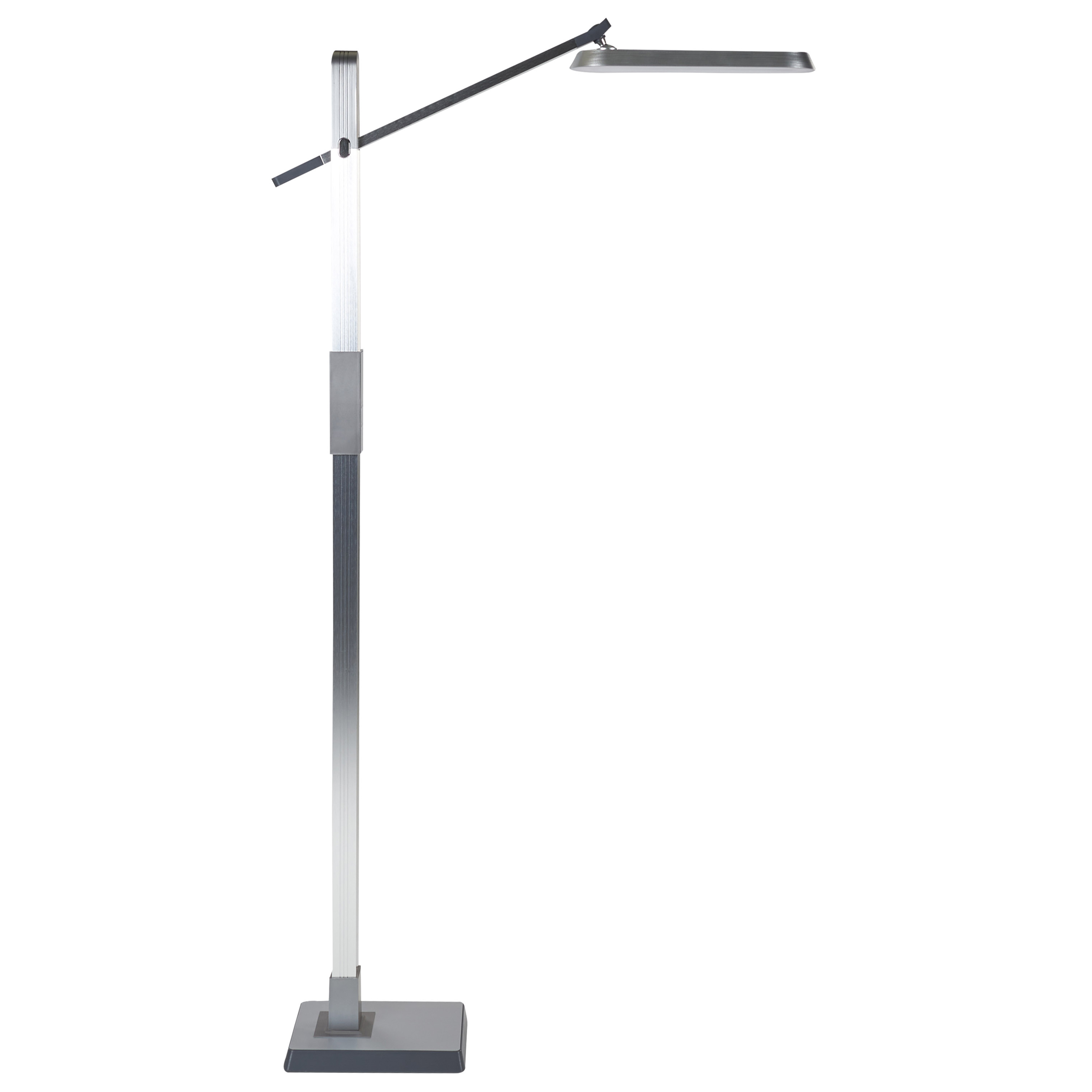 Lámpara LED de pie aquarius con regulador de intensidad metal plateado