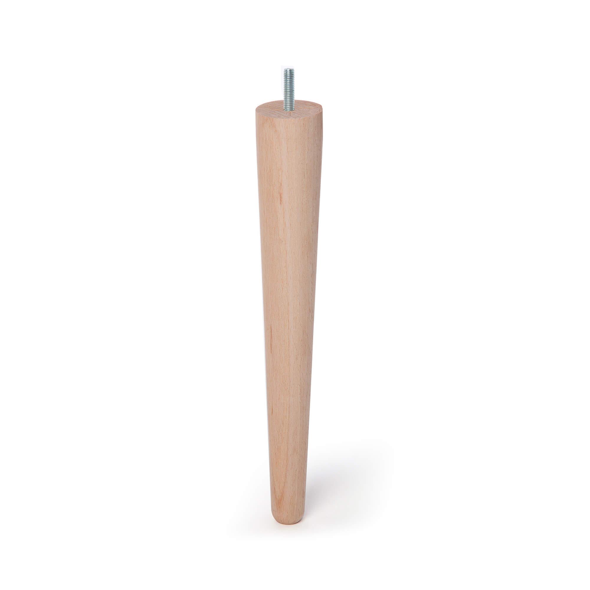 Pata para mueble rei 2-937.330.95 | 47x47x330 mm | haya crudo