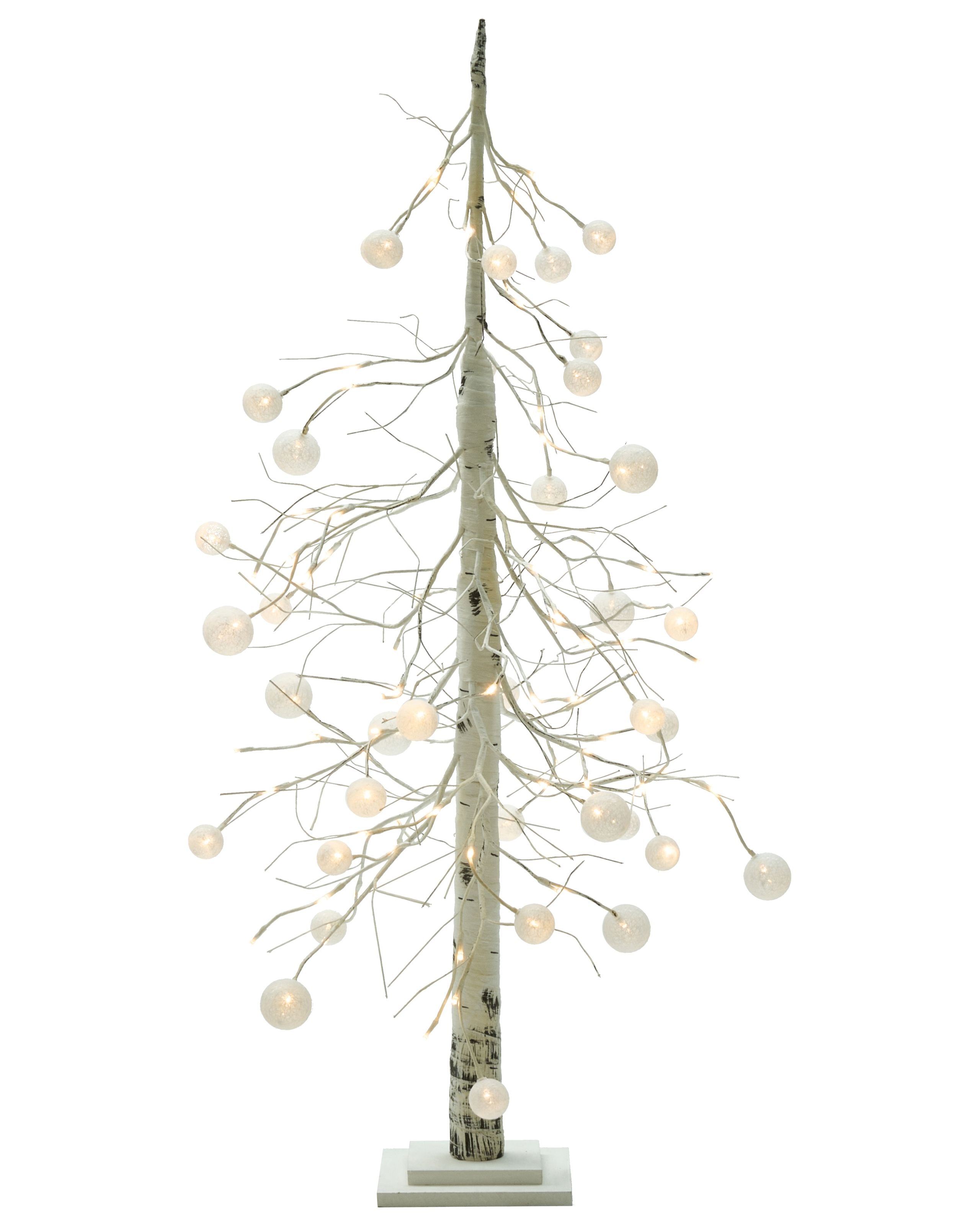 Decoración de exterior LED holar 122 cm árbol de navidad blanco