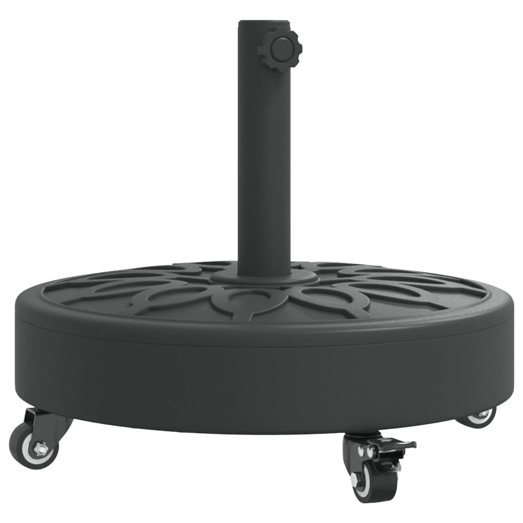 vidaXL base sombrilla redonda ruedas para mástiles ø38 / 48 mm 27 kg