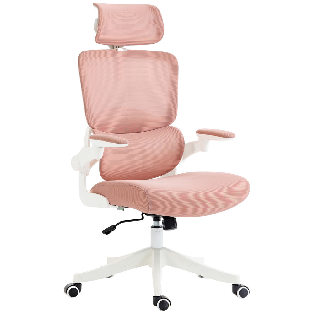 Silla de oficina 62x58x133 cm malla color rosa vinsetto