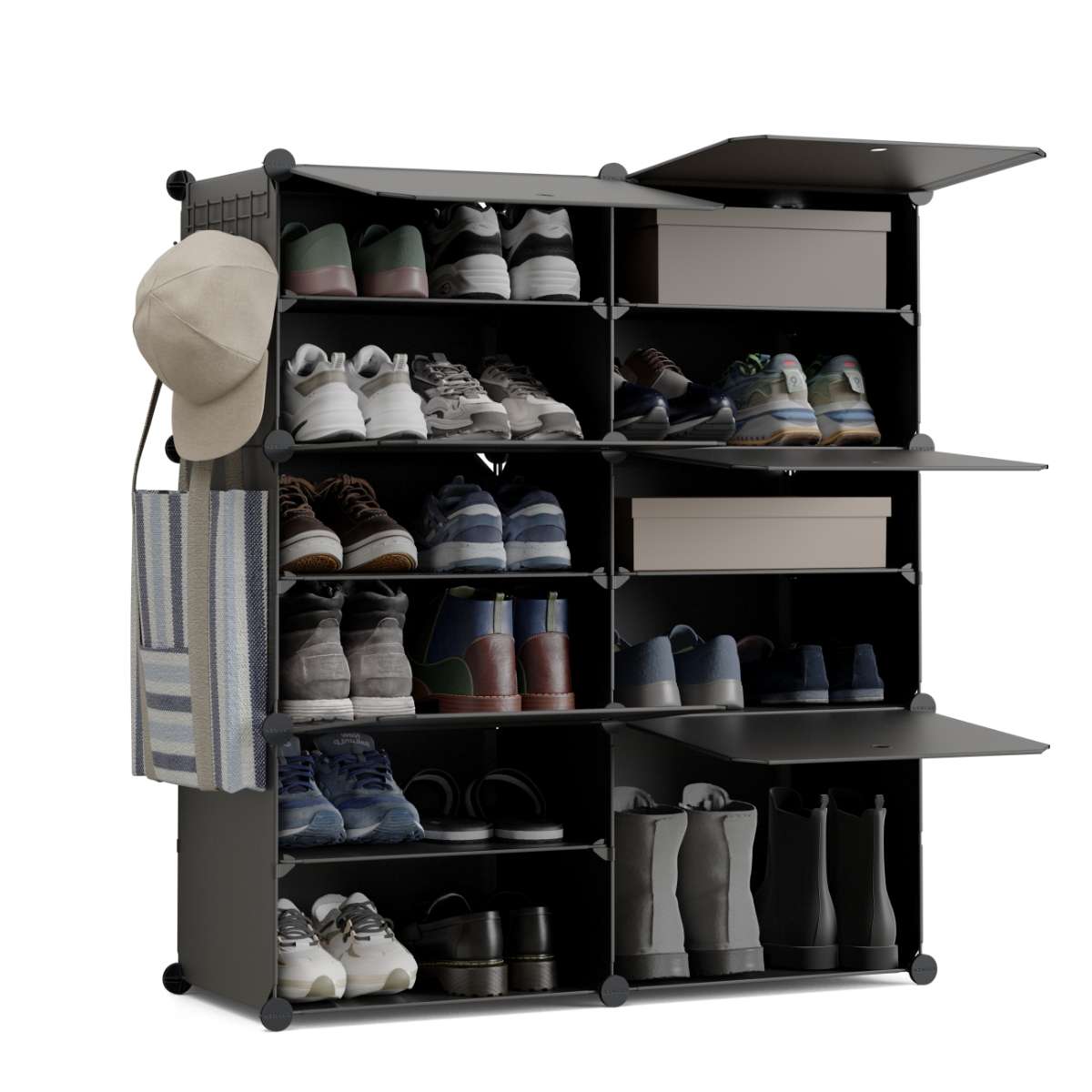 Newlux zapateros cube c6 6 compartimentos, 24 pares (83x32x95cm)