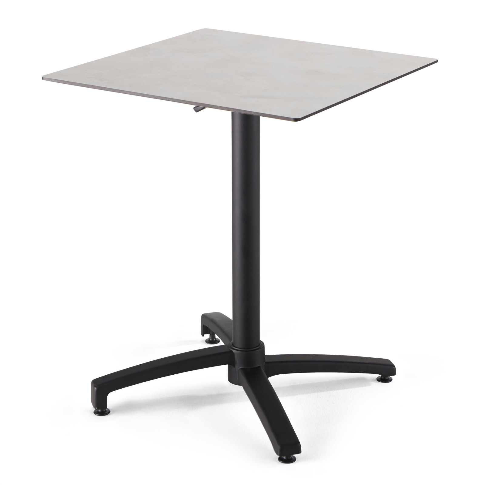 Oviala - mesa de patio abatible de 70 cm en laminado hormigón gris claro