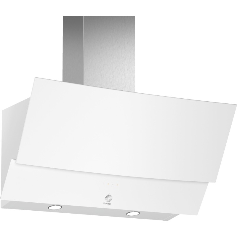 Campana balay 3bc585gb pared inclinada 80 cm cristal blanco clase c