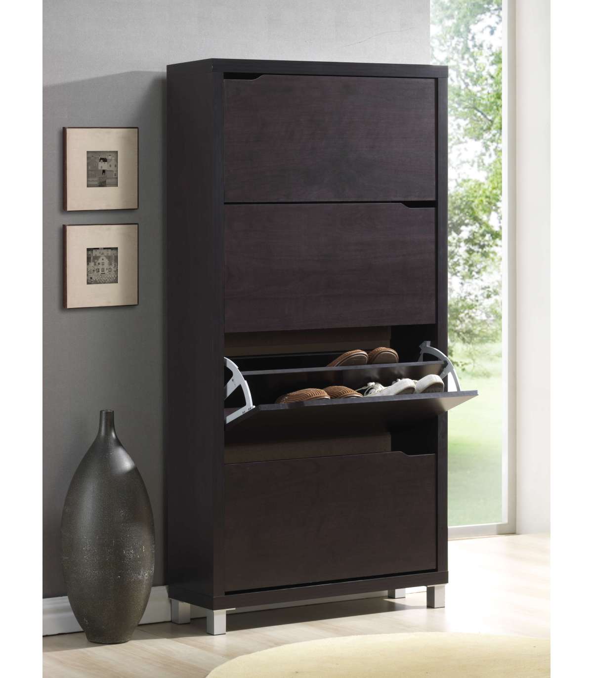 Zapatero 4 puertas kubox diseño moderno y funcional