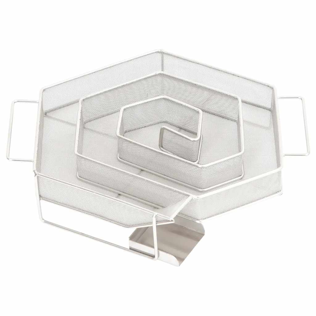 vidaXL generador de humo frío redondo 6 lados acero inoxidable 22,5 cm