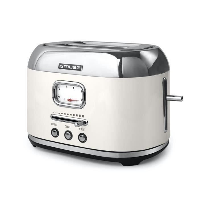 Muse - tostadora - 1000w - 2 ranuras - colección de inspiración - crema/ino