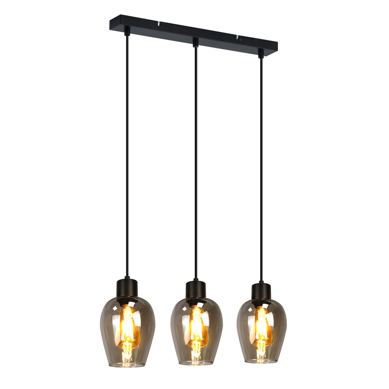 Nettlife lámpara colgante negra E27 48x5