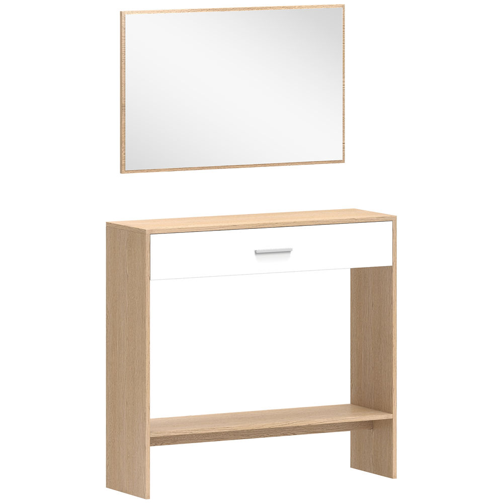 Mueble de entrada 91.5x27.9x85.5 cm color marrón Homcom