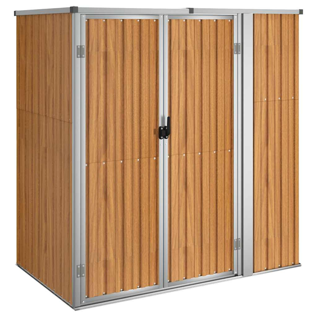 vidaXL cobertizo herramientas jardín acero galvanizado 161x89x161 cm