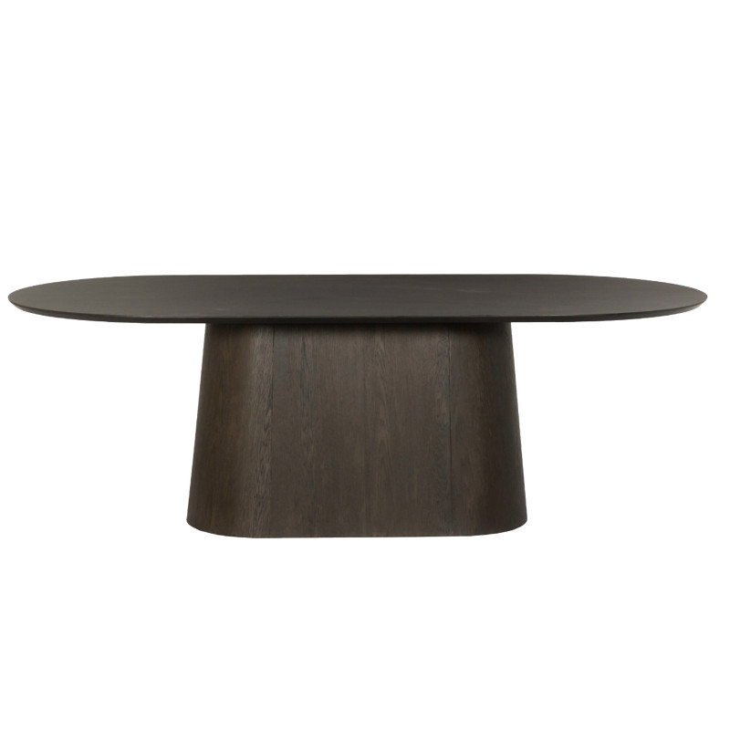 Roveri-mesa de comedor ovalada 8 personas 200 cm espresso