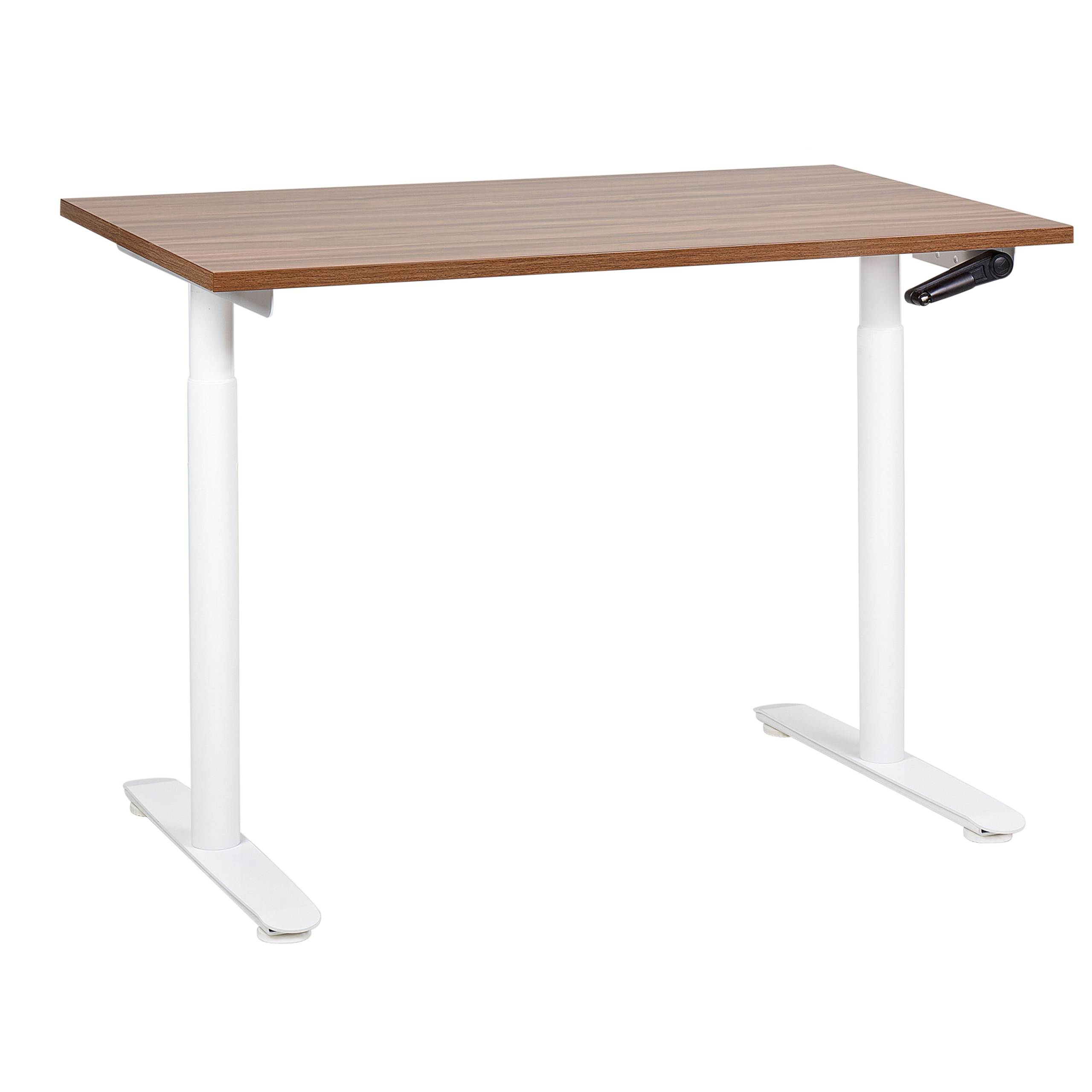 Escritorio de altura regulable manual destinas 120 cm 72 cm marrón/blanco