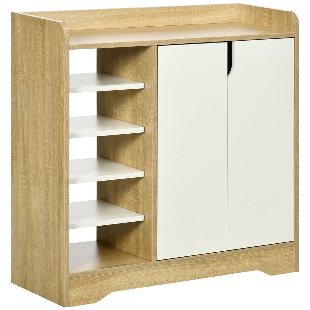 Armario de zapato 80x30x80 cm bicolor Homcom, hogar - muebles de recibidor