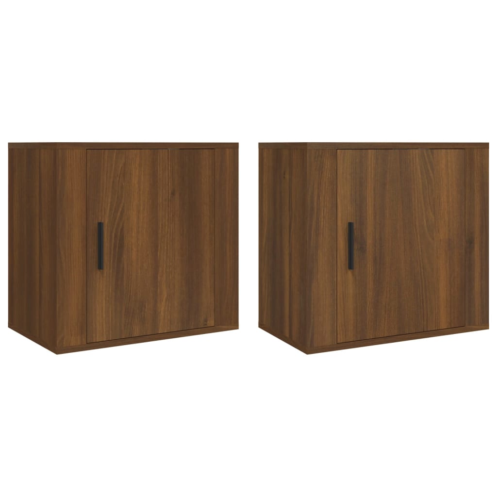 Casa lúmina - set de 2 mesita de noche marrón madeira 50 x 30 x 47 cm