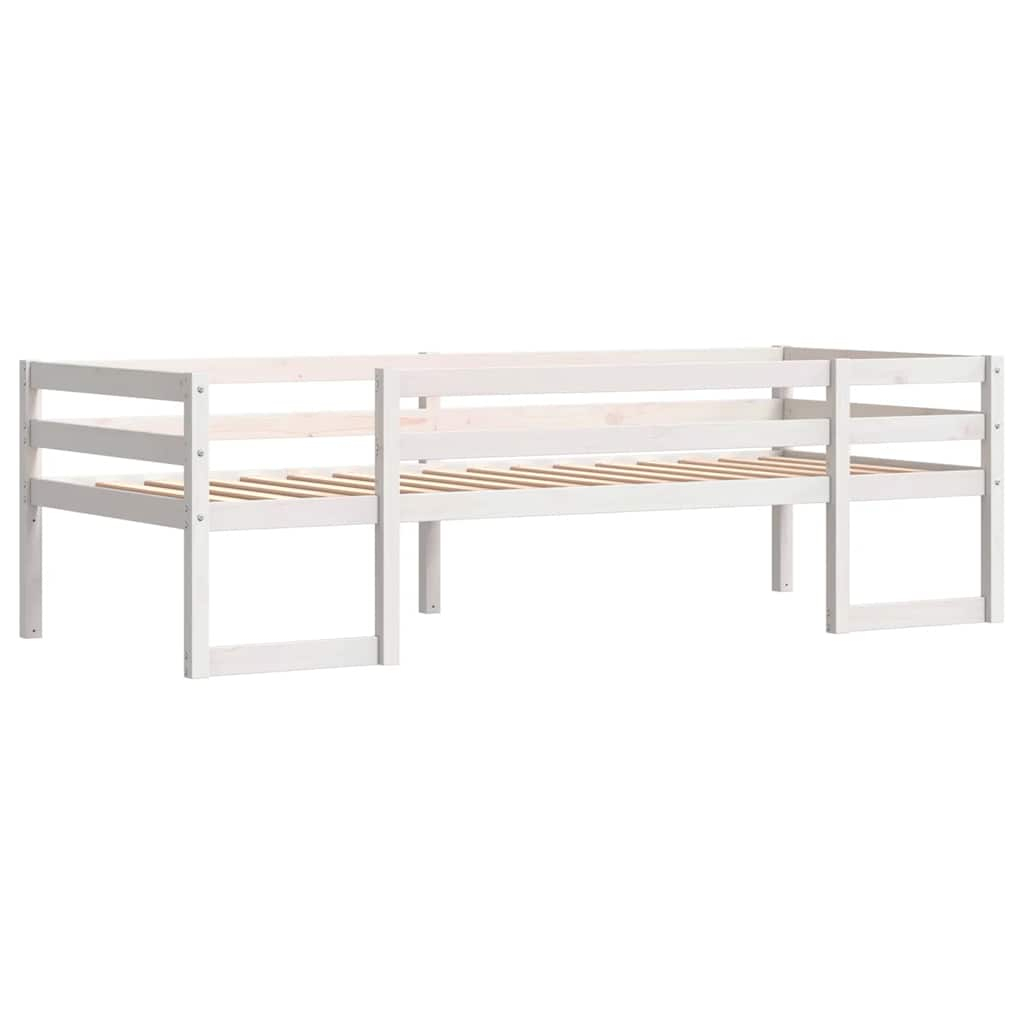 vidaXL estructura de cama de niños madera maciza pino blanco 75x190 cm