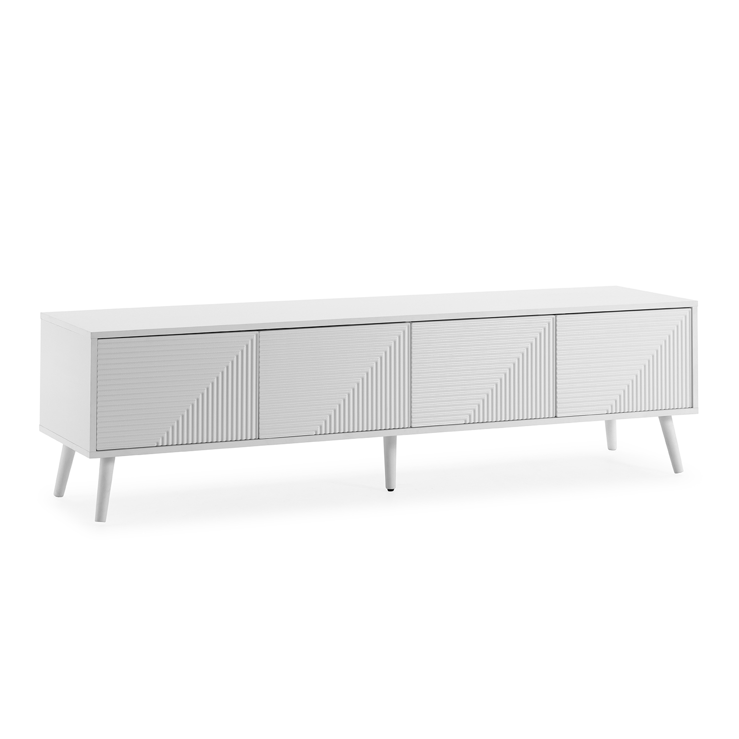 Mueble tv telmo 4 puertas color blanco 160 cm