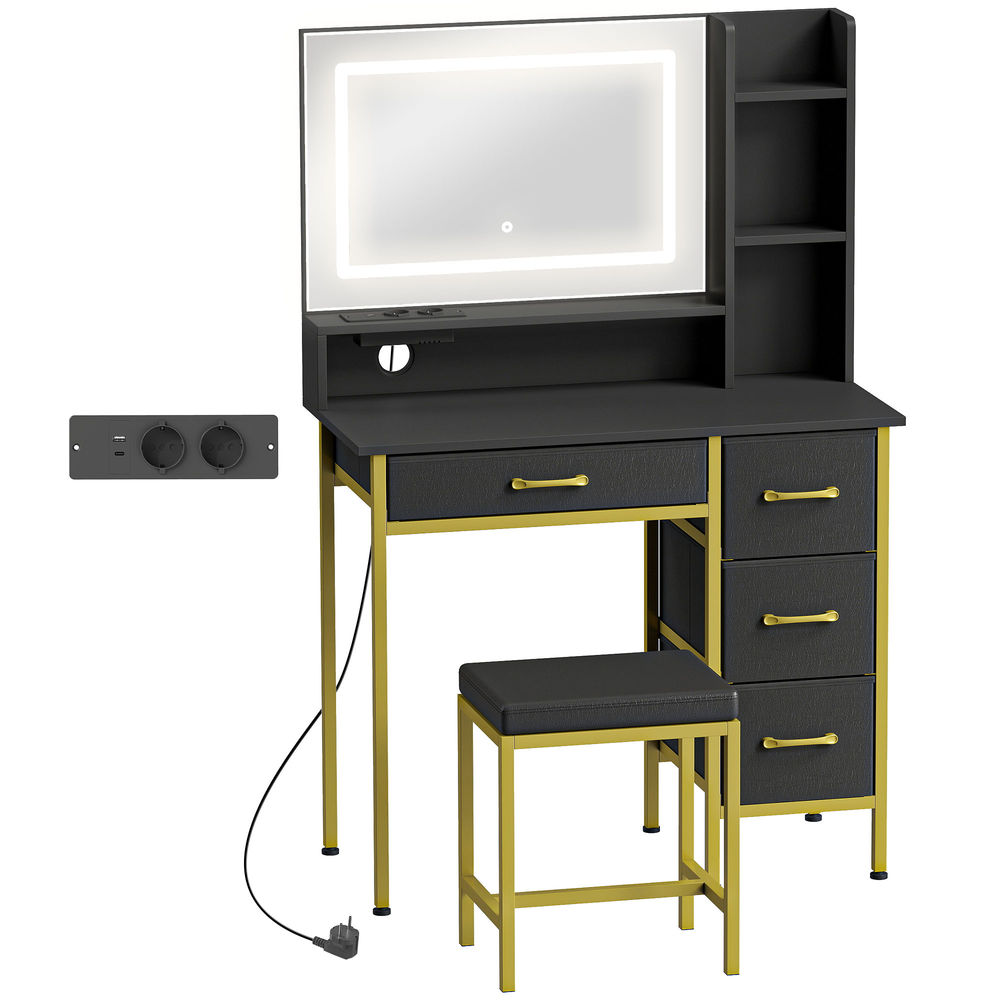 Tocador de maquillaje 88x40x134 cm Homcom, hogar - muebles de dormitorio